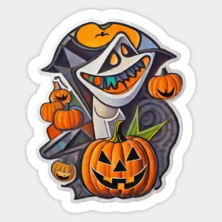 Crazy halloween toilet Sticker